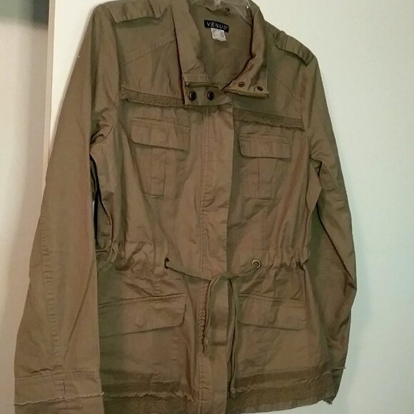Venus Olive Green Cargo Jacket Size M - Picture 1 of 13
